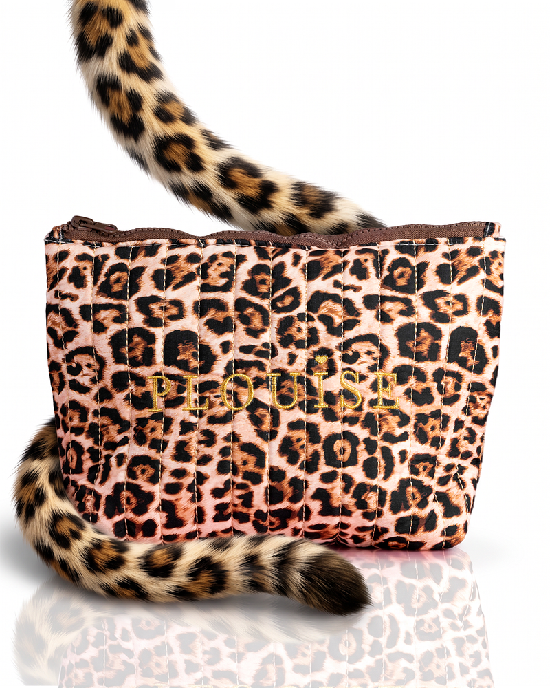 Bolsa de maquiagem bordada Cheetah Soft Savage Leopard Print