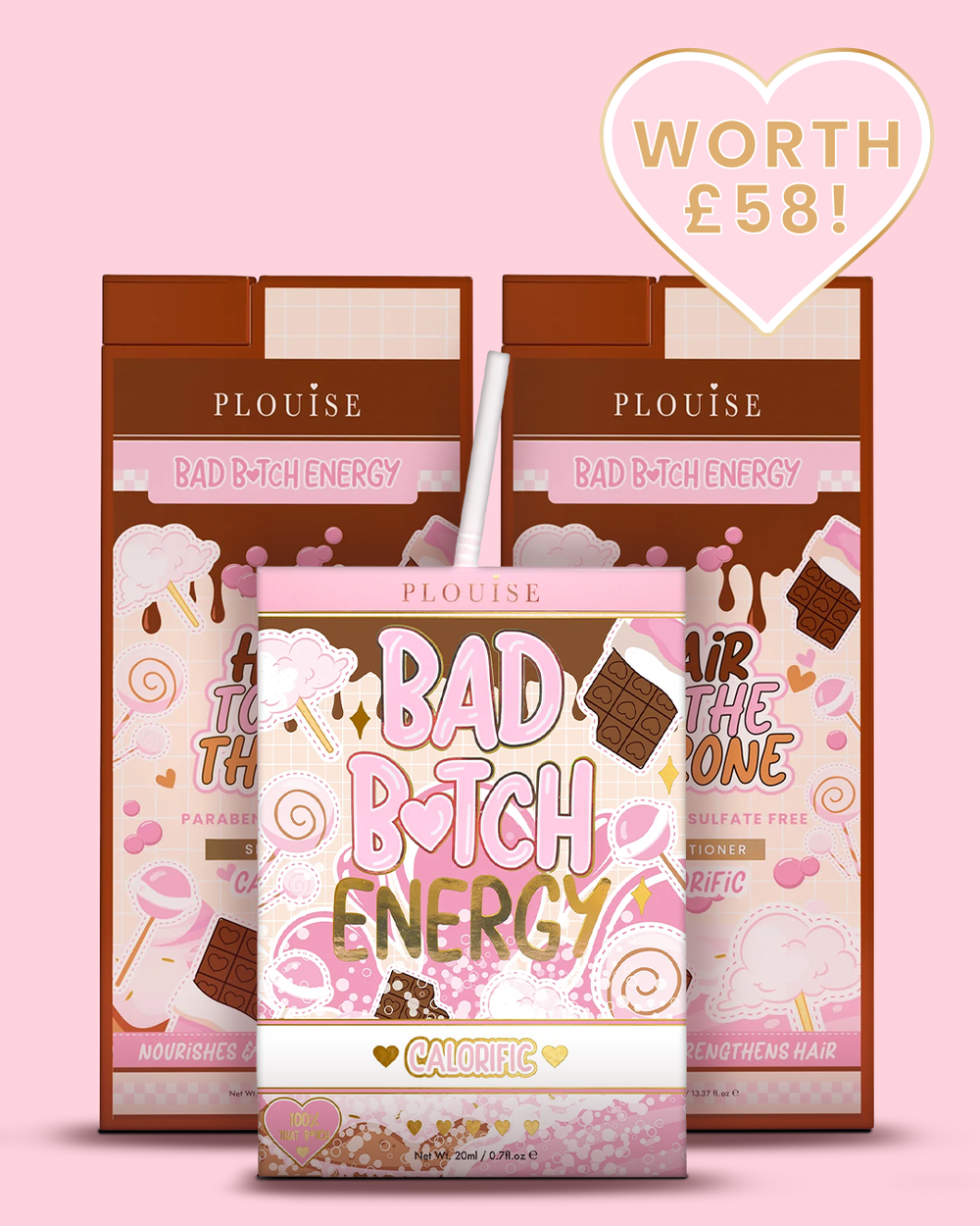 Pacote de energia e cuidados com os cabelos Soft Girl Bad Bitch