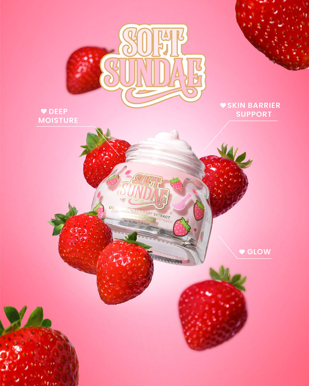 Hidratante batido para sorvete suave Sundae