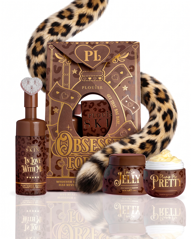 Conjunto Cheetah obcecado por menos limpeza e hidratação
