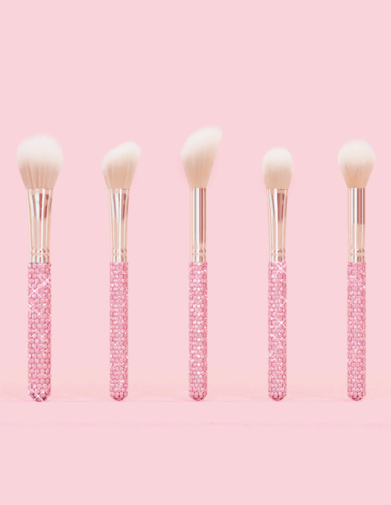Conjunto de pincéis de maquiagem cristal de 20 peças para olhos e rosto