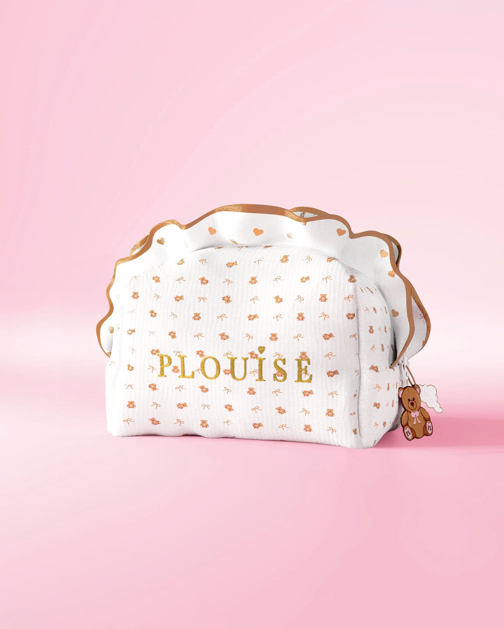Conjunto de bolsa e cuidados com a pele Teddy Touch com estampa pequena - PRÉ-ENCOMENDA