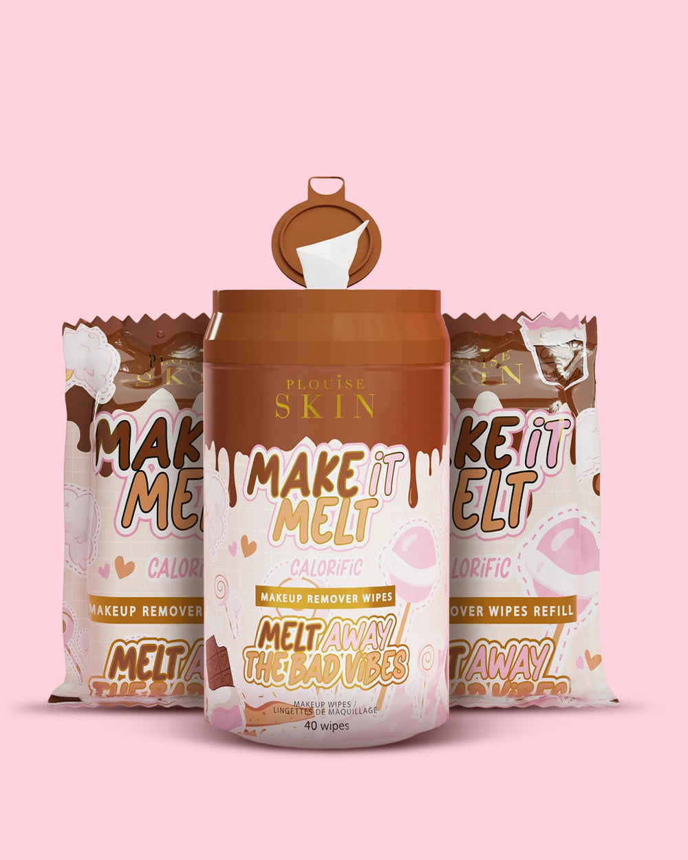 Pacote de lenços removedores de maquiagem Make It Melt