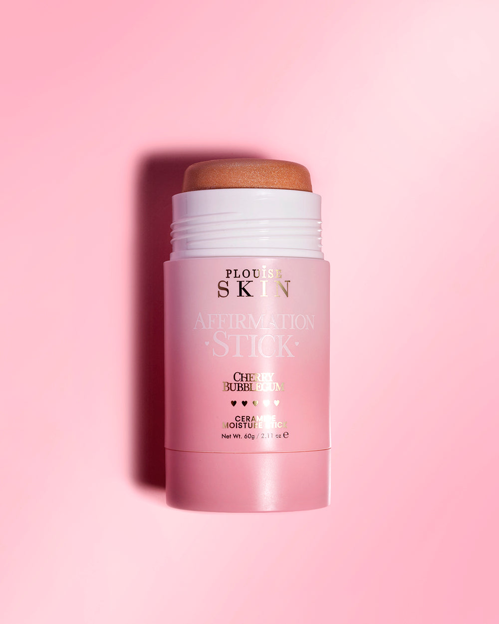 P.Louise Affirmation Stick Ceramida Umidade Shimmer Glow Cherry Bubblegum Stick