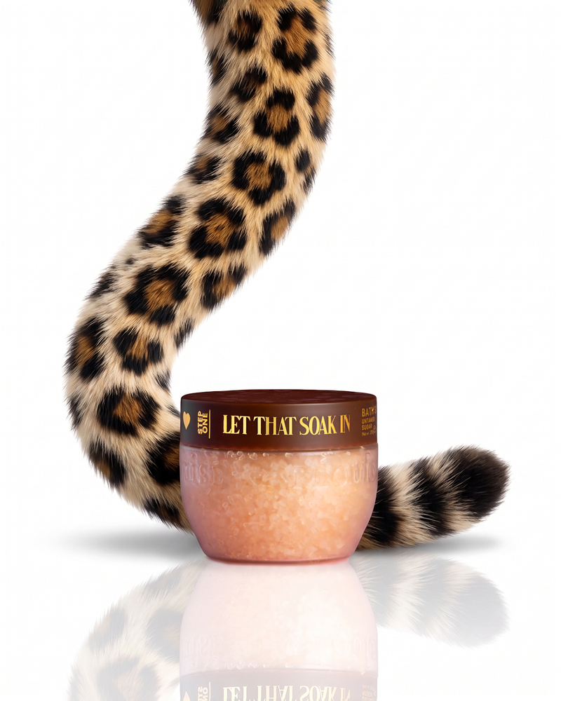 Cheetah deixou isso de molho em sais de banho