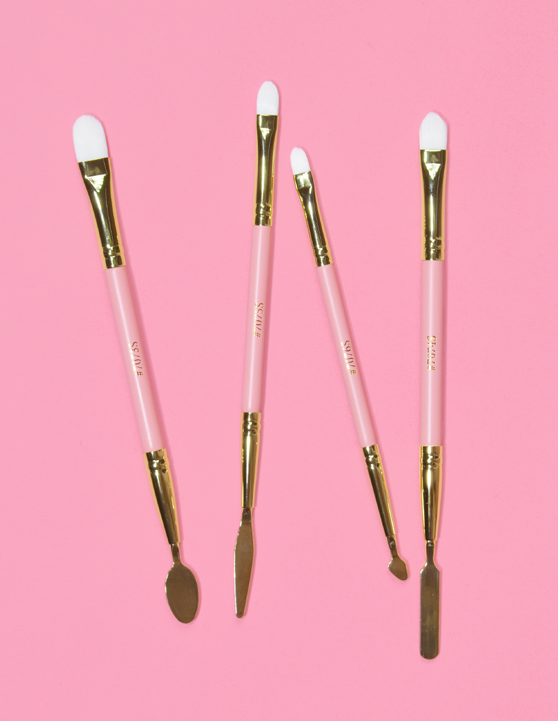 Conjunto de escova de espátula de escultura de 4 peças para remover e melhorar