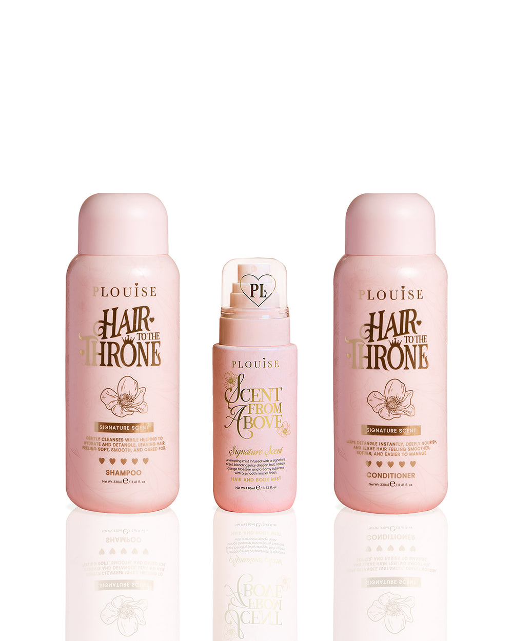 Conjunto de cuidados capilares com perfume exclusivo