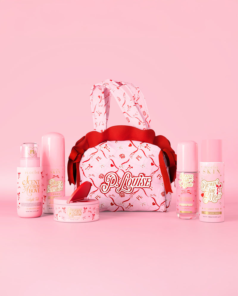Kit essencial para cuidados com a pele e bolsa arco