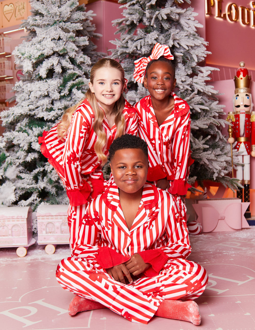 Pijama infantil de Natal Candy Cane