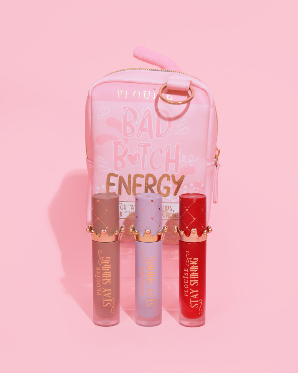 Trío y bolsa de aceite para labios Stay Shining de Gloss Boss