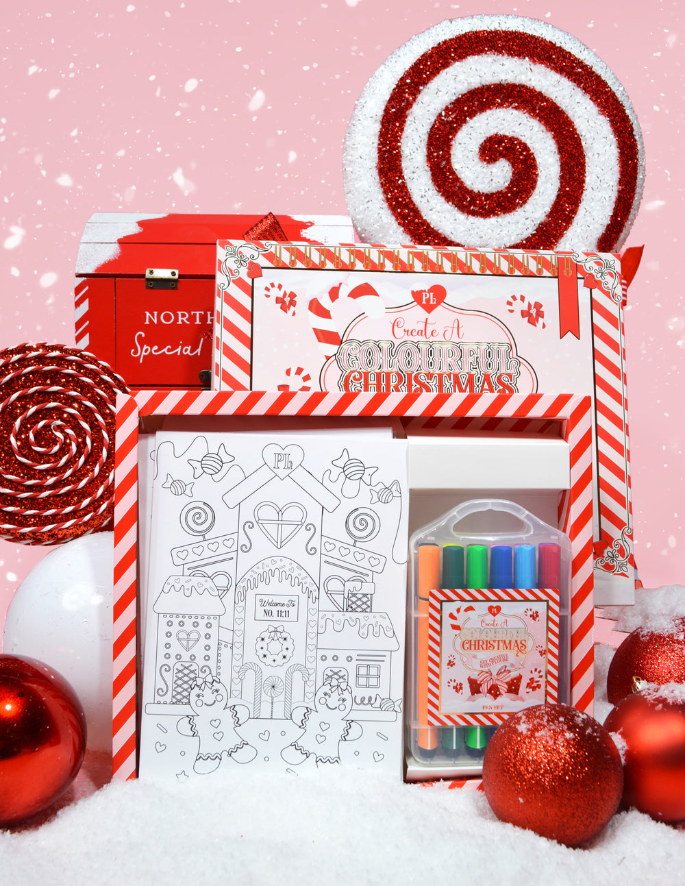 Crie um livro colorido para colorir de Natal