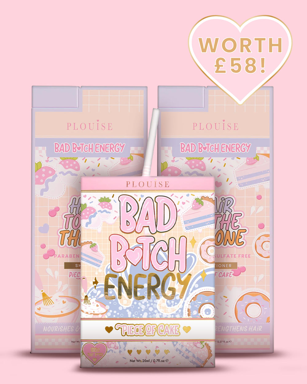 Pacote de energia e cuidados com os cabelos Soft Girl Bad Bitch