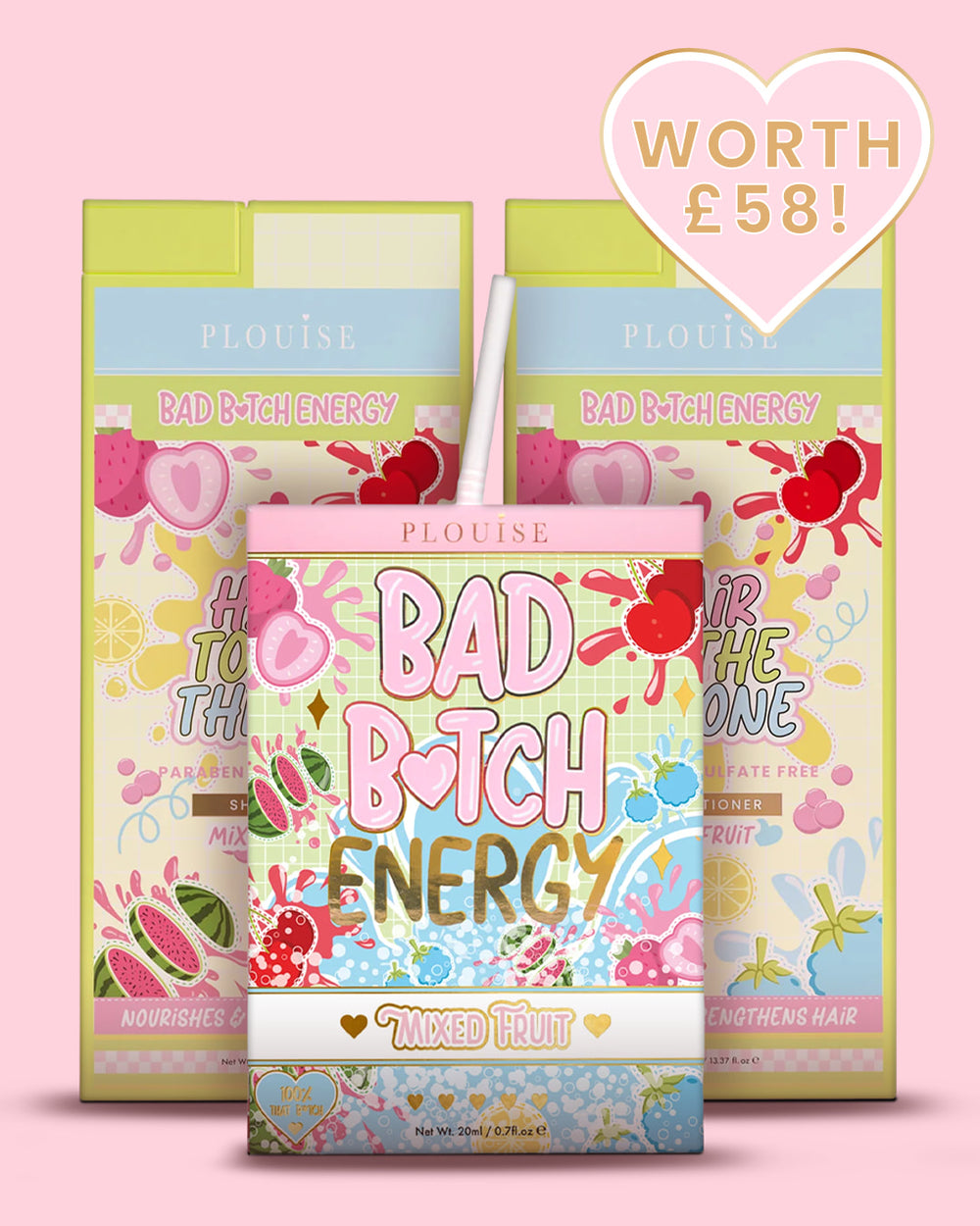 Pacote de energia e cuidados com os cabelos Soft Girl Bad Bitch