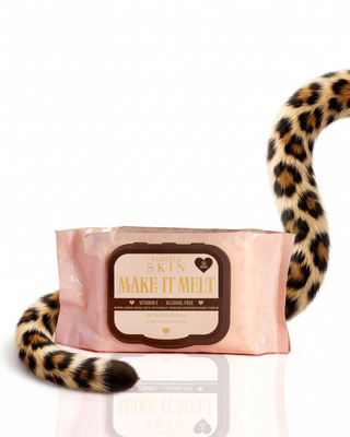 Toalhetes removedores de maquiagem Cheetah Make It Melt