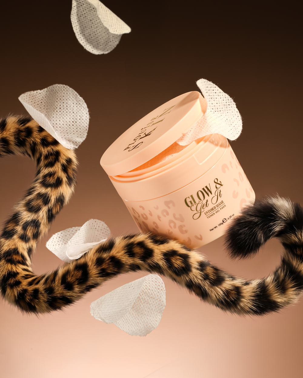 Almohadillas tónicas de gel de colágeno Cheetah Glow & Get It
