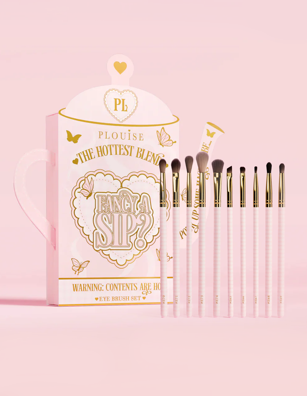 Juego de brochas para ojos Fancy A Sip de 10 piezas
