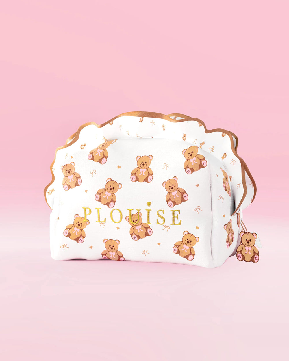 Conjunto de bolsa e cuidados corporais com estampa grande Teddy Touch - PRÉ-ENCOMENDA
