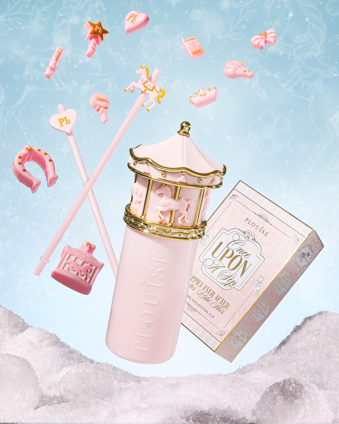 Conjunto de presente de copo carrossel Once Upon A Sip
