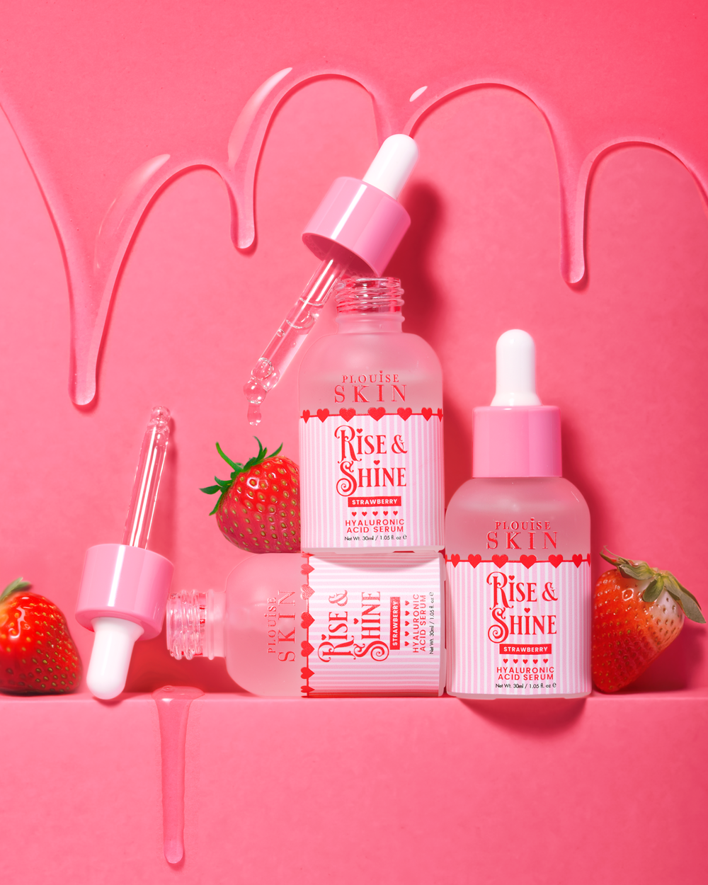 Soro de ácido hialruônico Strawberry P.Louise Rise & Shine
