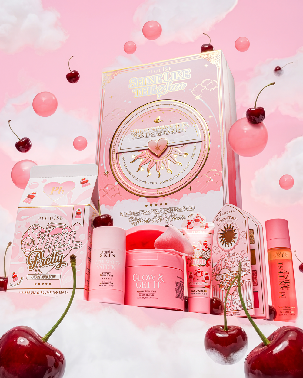 P.Louise Shine Like The Sun Set embalagens e produtos