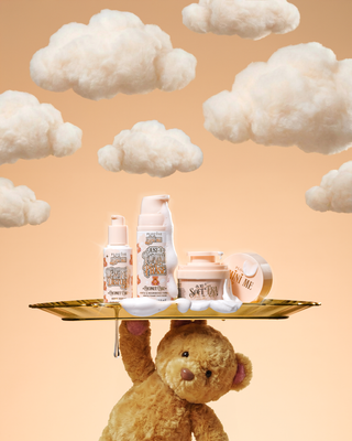 O kit inicial de cuidados com a pele com toque mais suave