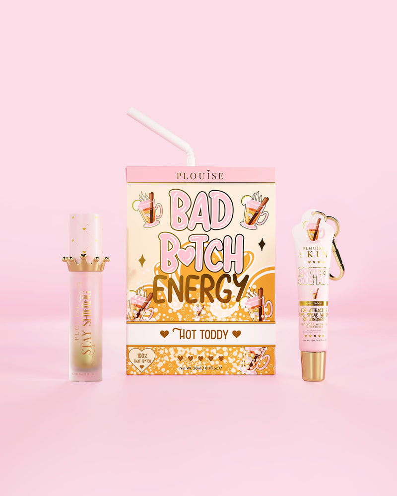 Duo de condicionador labial e óleo labial Bad Bitch Energy - morango