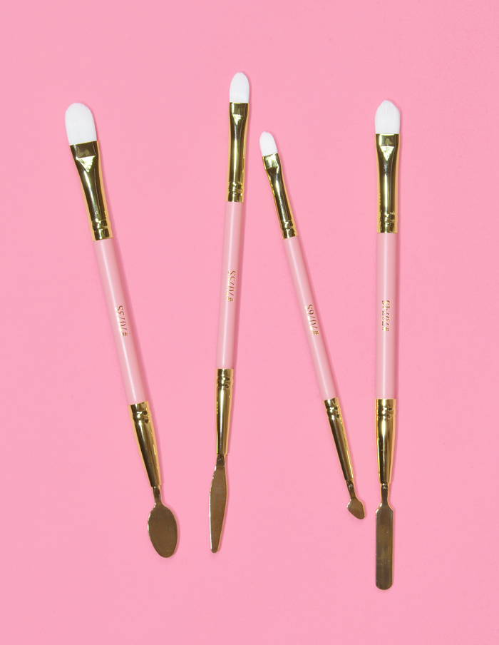 Conjunto de escova de espátula de escultura de 4 peças para remover e melhorar