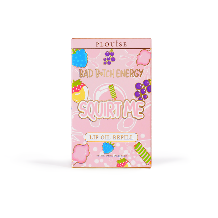 Pacotes de sachês de recarga de óleo labial Squirt Me 5ml