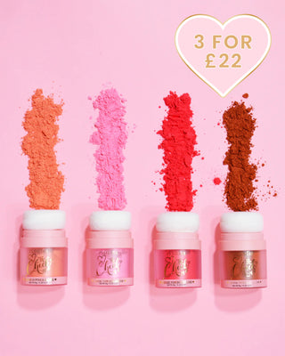 P.louise kinden på den lös pulver rodnad