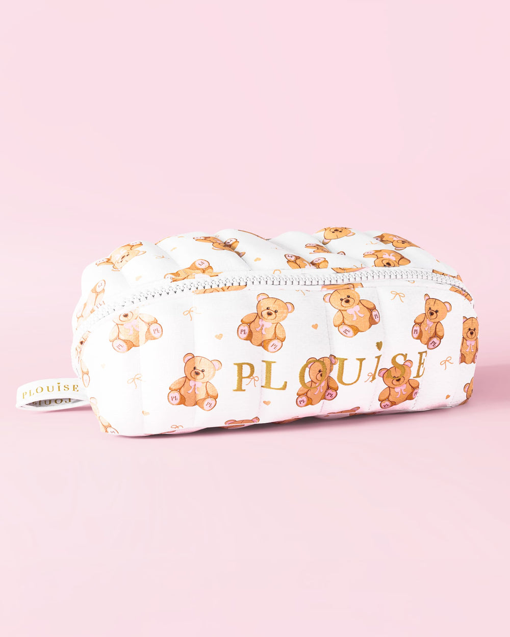 Bolsa de maquillaje y cuidado de la piel con osito de peluche The Softest Touch