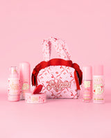 Kit essencial para cuidados com a pele e bolsa arco