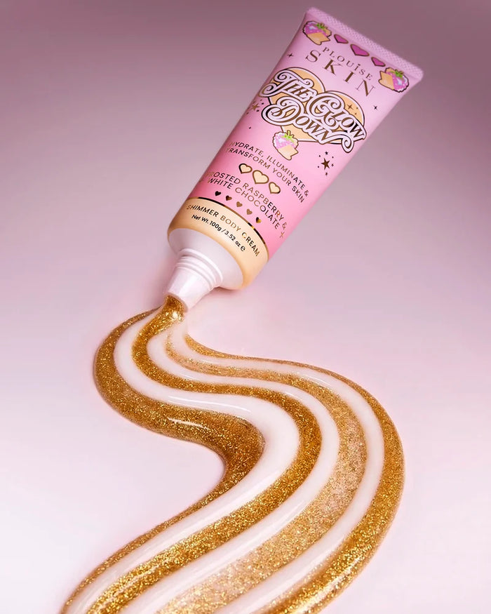 The Glow Down Body Shimmer – Framboesa Fosca e Chocolate Branco
