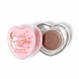 Antifaz para dormir con labios en forma de corazón rosa con aroma a chocolate sobre fondo blanco