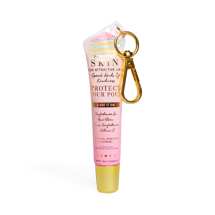 Proteja seu condicionador labial chaveiro Pout